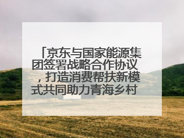 京东与国家能源集团签署战略合作协议，打造消费帮扶新模式共同助力青海乡村振兴发展