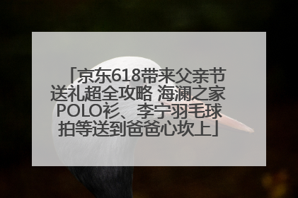 京东618带来父亲节送礼超全攻略 海澜之家POLO衫、李宁羽毛球拍等送到爸爸心坎上