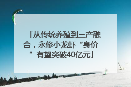 从传统养殖到三产融合，永修小龙虾“身价”有望突破40亿元