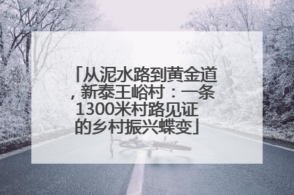 从泥水路到黄金道，新泰王峪村：一条1300米村路见证的乡村振兴蝶变
