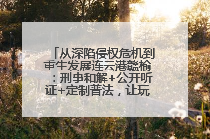 从深陷侵权危机到重生发展连云港赣榆：刑事和解+公开听证+定制普法，让玩具公司回到正轨