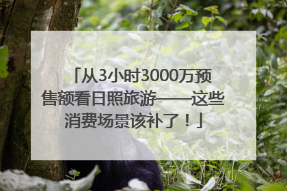 从3小时3000万预售额看日照旅游——这些消费场景该补了！