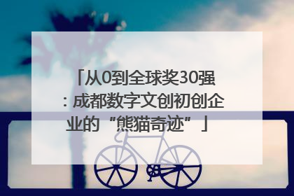 从0到全球奖30强：成都数字文创初创企业的“熊猫奇迹”