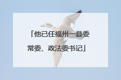 他已任福州一县委常委、政法委书记