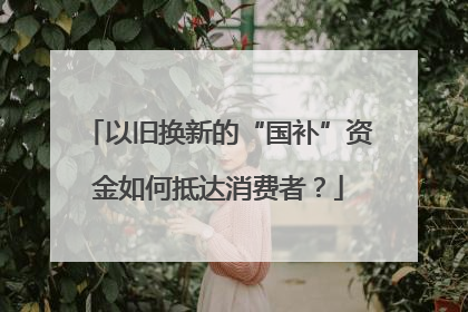 以旧换新的“国补”资金如何抵达消费者？