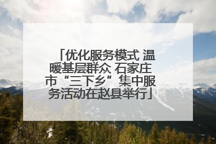 优化服务模式 温暖基层群众 石家庄市“三下乡”集中服务活动在赵县举行