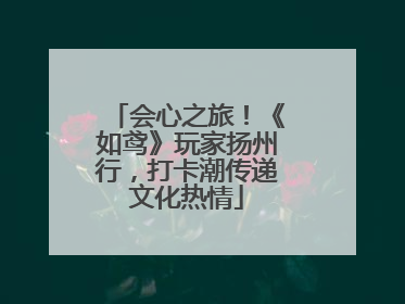 会心之旅！《如鸢》玩家扬州行，打卡潮传递文化热情