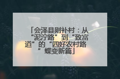 会泽县则补村：从“泥泞路”到“致富道”的“四好农村路”蝶变新篇