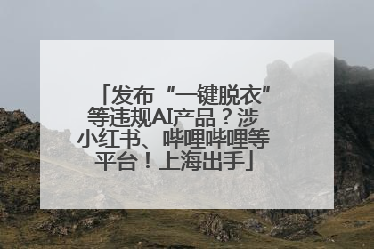 发布“一键脱衣”等违规AI产品？涉小红书、哔哩哔哩等平台！上海出手