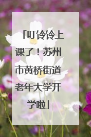 叮铃铃上课了！苏州市黄桥街道老年大学开学啦