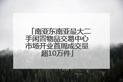 南亚东南亚最大二手闲置物品交易中心市场开业首周成交量超10万件