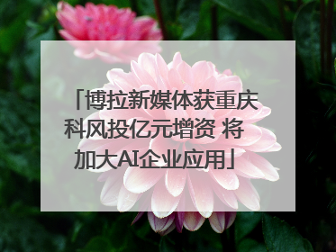 博拉新媒体获重庆科风投亿元增资 将加大AI企业应用