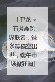 卫龙 × 五芳斋跨界联名：辣条粽横空出世，端午市场掀狂澜