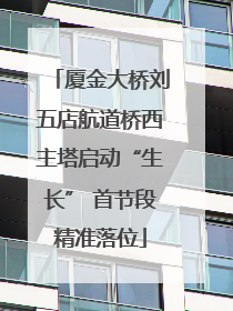厦金大桥刘五店航道桥西主塔启动“生长” 首节段精准落位