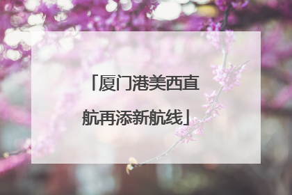 厦门港美西直航再添新航线