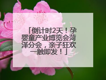 倒计时2天！孕婴童产业博览会菏泽分会，亲子狂欢一触即发！