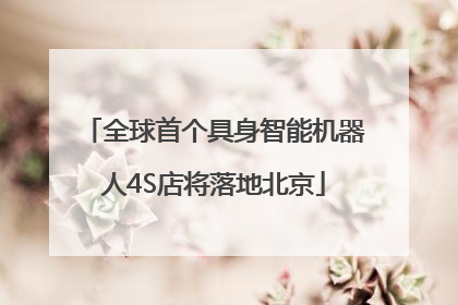 全球首个具身智能机器人4S店将落地北京