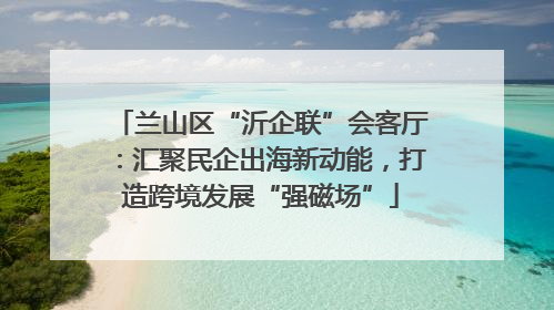 兰山区“沂企联”会客厅：汇聚民企出海新动能，打造跨境发展“强磁场”