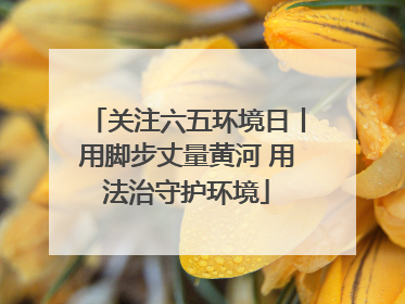 关注六五环境日丨用脚步丈量黄河 用法治守护环境