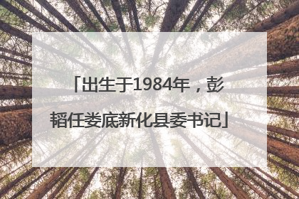 出生于1984年，彭韬任娄底新化县委书记