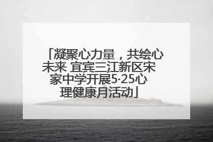 凝聚心力量，共绘心未来 宜宾三江新区宋家中学开展5·25心理健康月活动