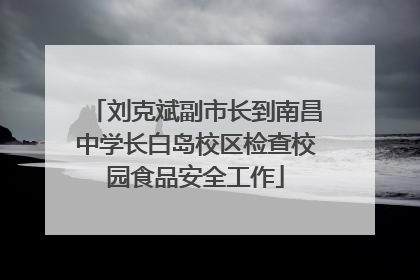 刘克斌副市长到南昌中学长白岛校区检查校园食品安全工作