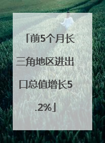 前5个月长三角地区进出口总值增长5.2%