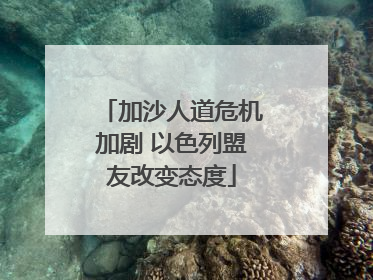 加沙人道危机加剧 以色列盟友改变态度