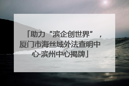 助力“滨企创世界”，厦门市海丝域外法查明中心·滨州中心揭牌