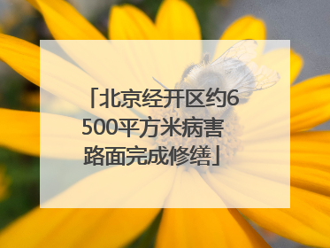 北京经开区约6500平方米病害路面完成修缮