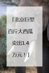 北京巨型百斤大西瓜卖出1.4万元！