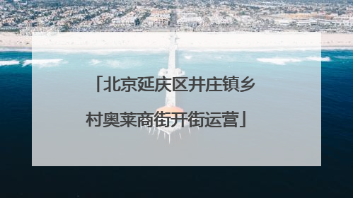北京延庆区井庄镇乡村奥莱商街开街运营