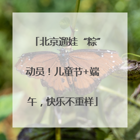 北京遛娃“粽”动员！儿童节+端午，快乐不重样