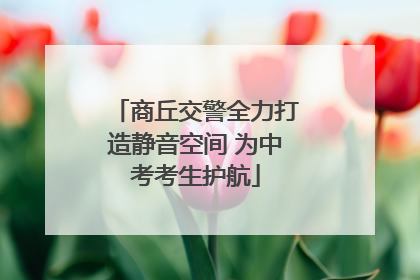 商丘交警全力打造静音空间 为中考考生护航