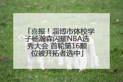 喜报！淄博市体校学子杨瀚森闪耀NBA选秀大会 首轮第16顺位被开拓者选中