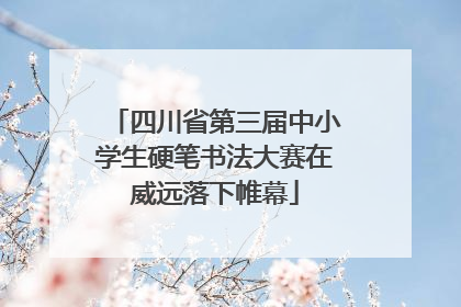 四川省第三届中小学生硬笔书法大赛在威远落下帷幕