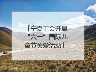 宁夏工会开展“六一”国际儿童节关爱活动