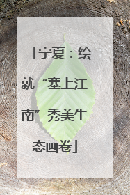 宁夏：绘就“塞上江南”秀美生态画卷
