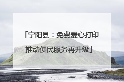 宁阳县：免费爱心打印 推动便民服务再升级