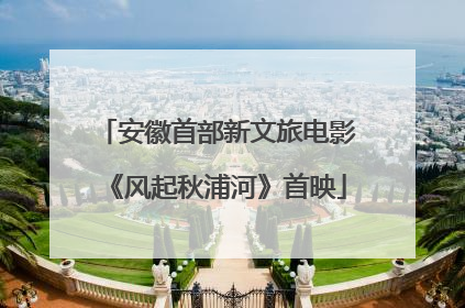 安徽首部新文旅电影《风起秋浦河》首映
