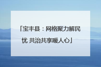 宝丰县：网格聚力解民忧 共治共享暖人心