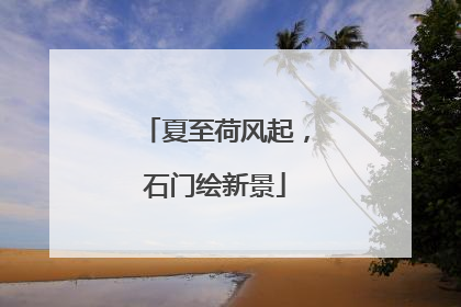 夏至荷风起，石门绘新景