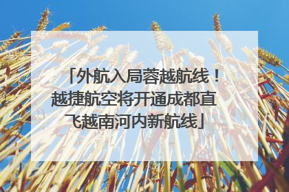 外航入局蓉越航线！越捷航空将开通成都直飞越南河内新航线