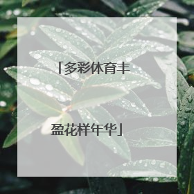 多彩体育丰盈花样年华