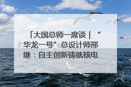 大国总师一席谈｜“华龙一号”总设计师邢继：自主创新铸就核电“国家名片”