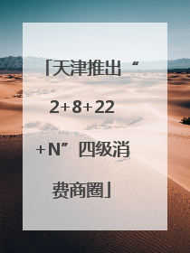天津推出“2+8+22+N”四级消费商圈