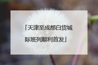 天津至成都白货城际班列顺利首发