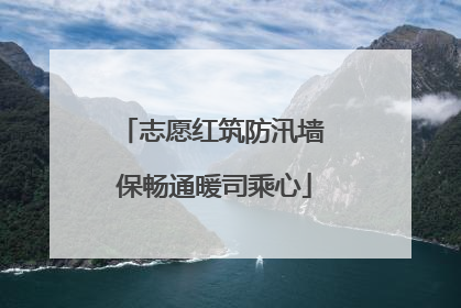 志愿红筑防汛墙 保畅通暖司乘心
