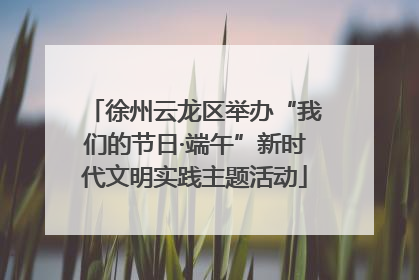 徐州云龙区举办“我们的节日·端午”新时代文明实践主题活动