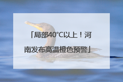 局部40℃以上！河南发布高温橙色预警